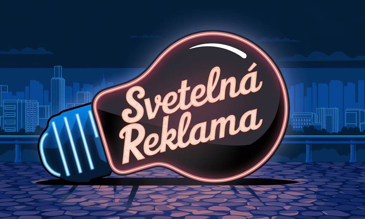 svetelna reklama pre napis, exterier, inteier